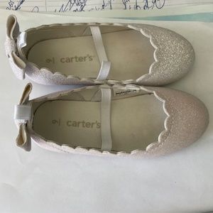 White sparkle shoes for toddler size 9